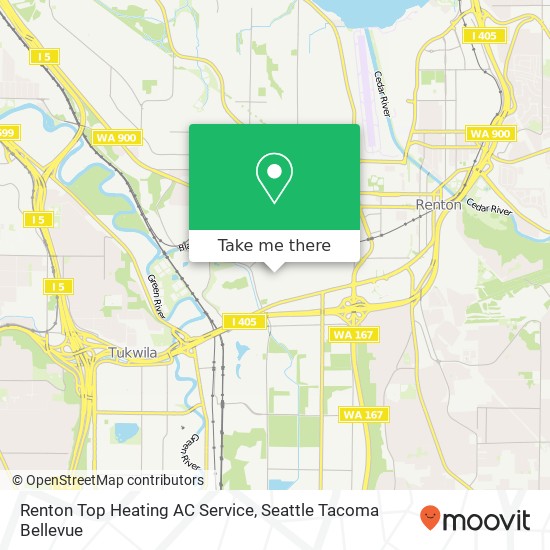 Mapa de Renton Top Heating AC Service, 901 Powell Ave SW