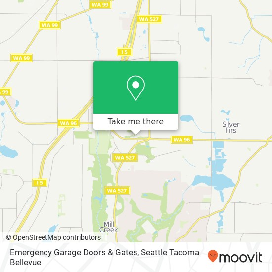 Mapa de Emergency Garage Doors & Gates, 1519 132nd St SE