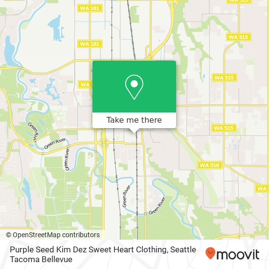 Mapa de Purple Seed Kim Dez Sweet Heart Clothing, 231 1st Ave S