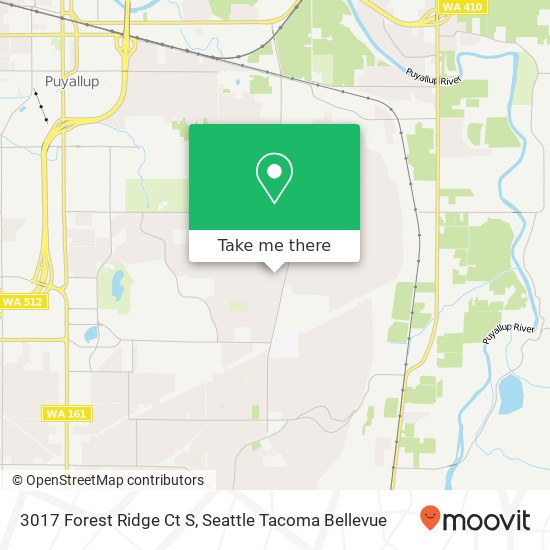 Mapa de 3017 Forest Ridge Ct S, Puyallup, WA 98374