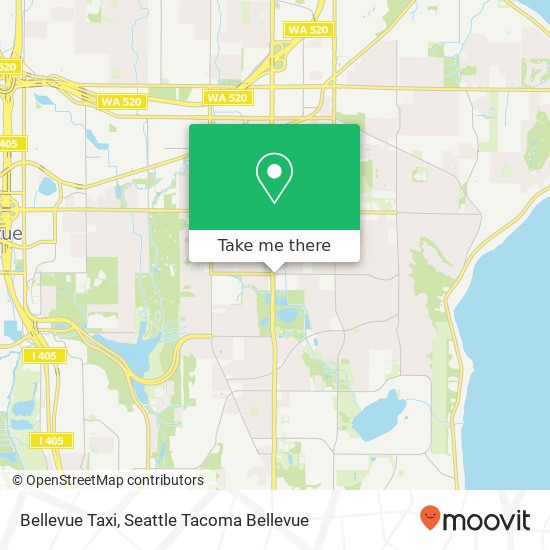 Mapa de Bellevue Taxi