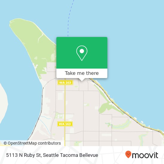Mapa de 5113 N Ruby St, Tacoma, WA 98407