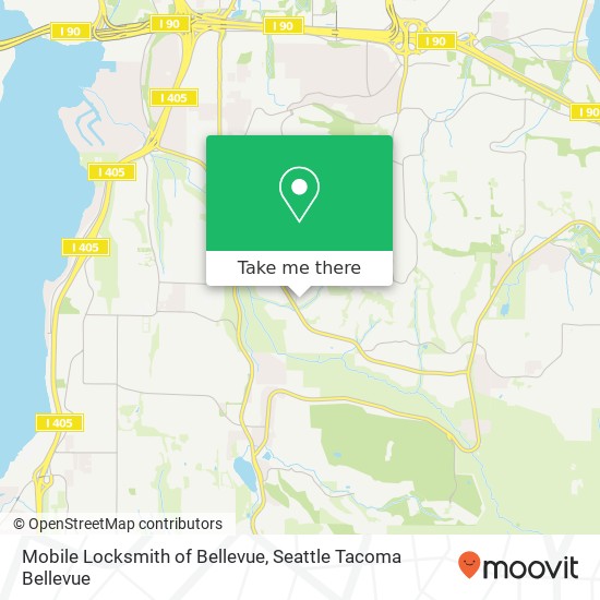 Mapa de Mobile Locksmith of Bellevue, 13608 SE 58th Pl