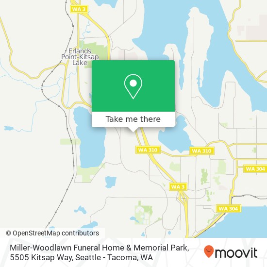 Miller-Woodlawn Funeral Home & Memorial Park, 5505 Kitsap Way map