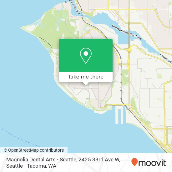 Mapa de Magnolia Dental Arts - Seattle, 2425 33rd Ave W