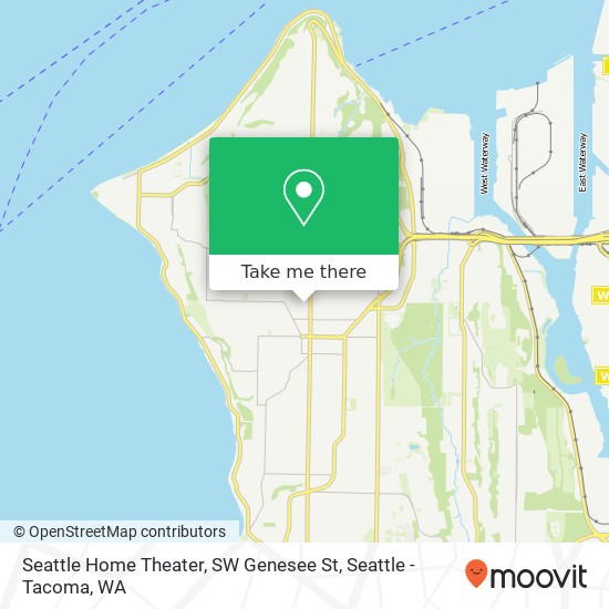 Seattle Home Theater, SW Genesee St map