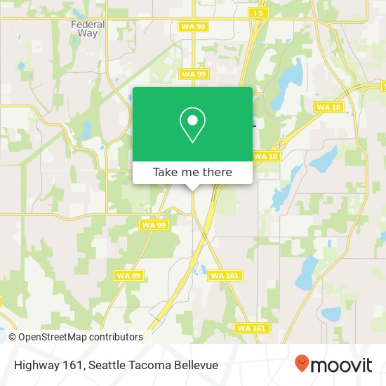 Mapa de Highway 161, Federal Way, WA 98003