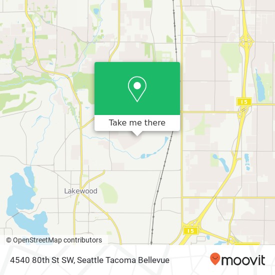 Mapa de 4540 80th St SW, Lakewood, WA 98409