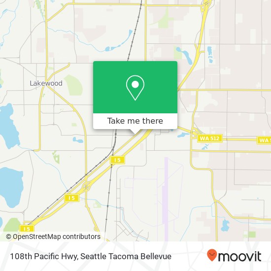 Mapa de 108th Pacific Hwy, Lakewood, WA 98499