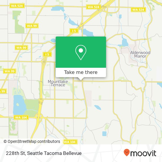 Mapa de 228th St, Mountlake Terrace, WA 98043