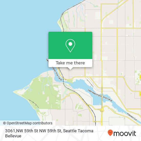 Mapa de 3061,NW 59th St NW 59th St, Seattle, WA 98107