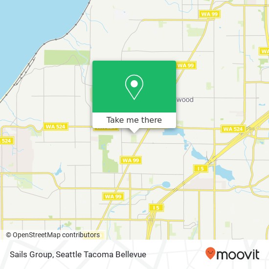 Mapa de Sails Group, 19730 64th Ave W