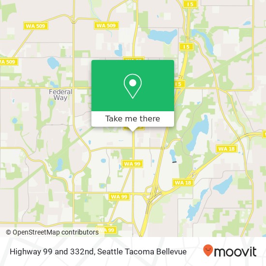 Mapa de Highway 99 and 332nd, Federal Way, WA 98003