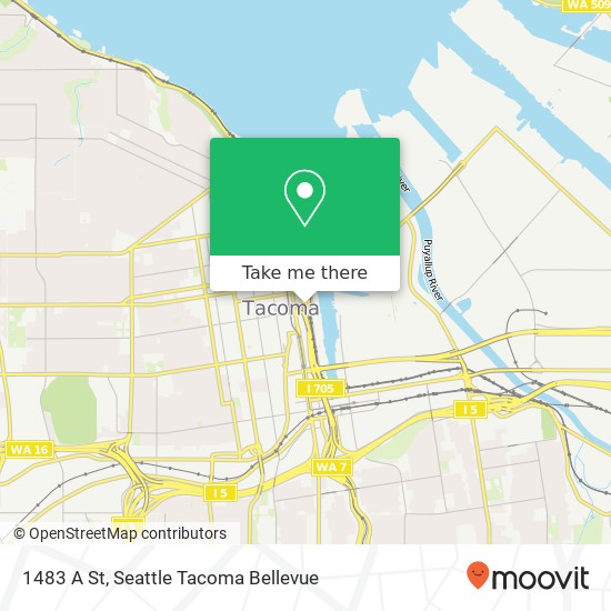 Mapa de 1483 A St, Tacoma, WA 98402