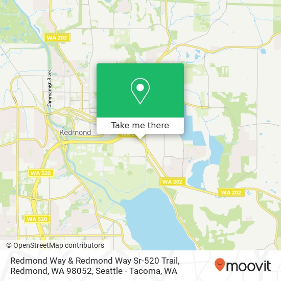 Mapa de Redmond Way & Redmond Way Sr-520 Trail, Redmond, WA 98052