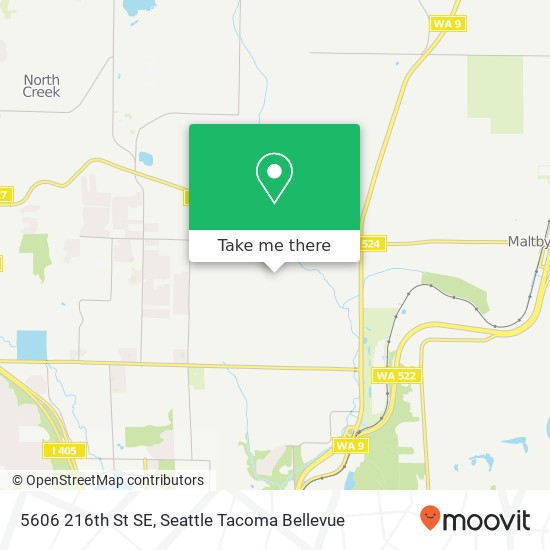 Mapa de 5606 216th St SE, Woodinville, WA 98072