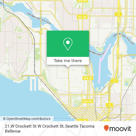 Mapa de 21,W Crockett St W Crockett St, Seattle, WA 98119