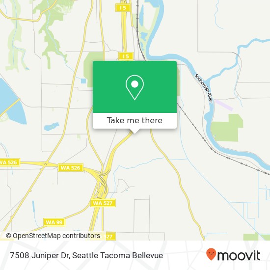 Mapa de 7508 Juniper Dr, Everett, WA 98203