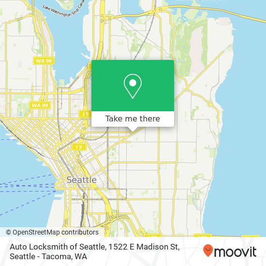 Auto Locksmith of Seattle, 1522 E Madison St map