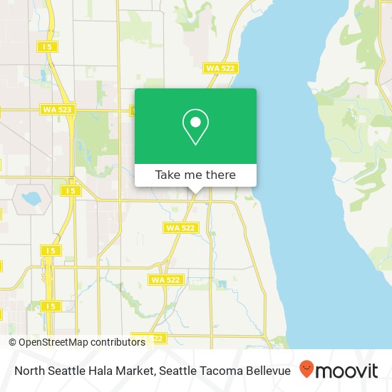 Mapa de North Seattle Hala Market, 12528 Lake City Way NE