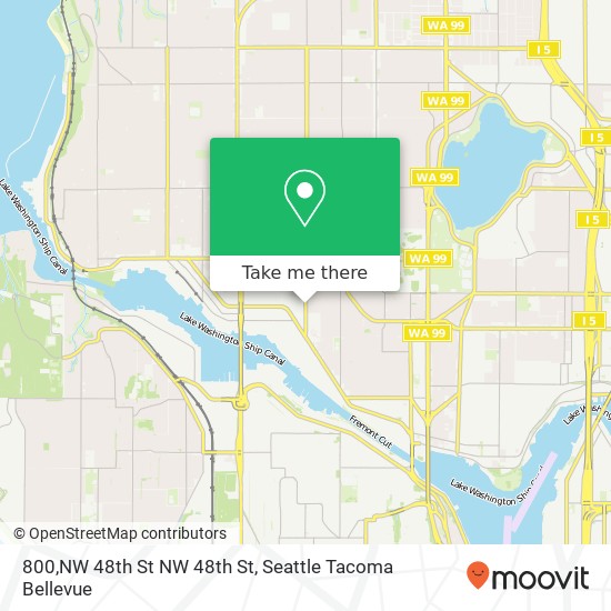 Mapa de 800,NW 48th St NW 48th St, Seattle, WA 98107