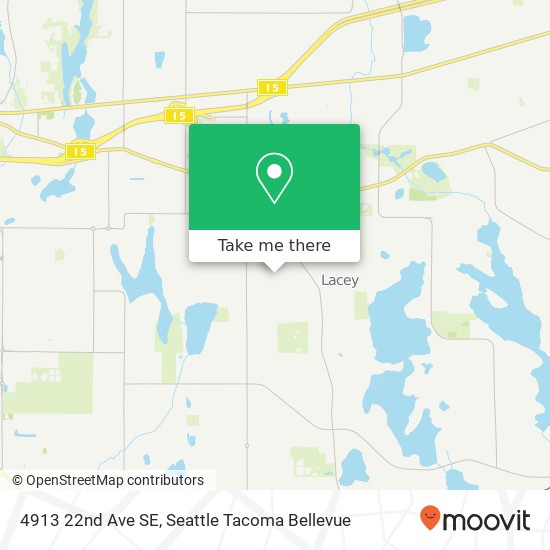 Mapa de 4913 22nd Ave SE, Lacey, WA 98503