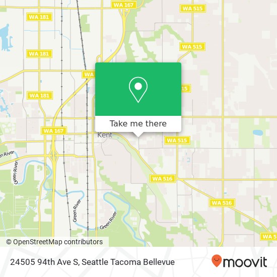 Mapa de 24505 94th Ave S, Kent, WA 98030