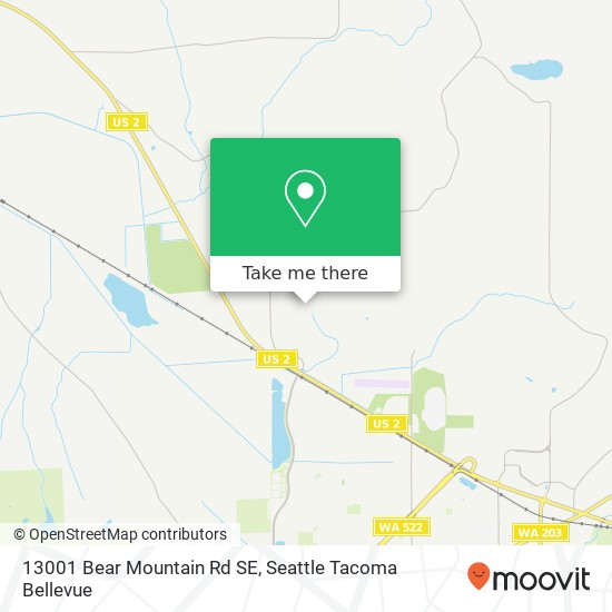 Mapa de 13001 Bear Mountain Rd SE, Monroe, WA 98272