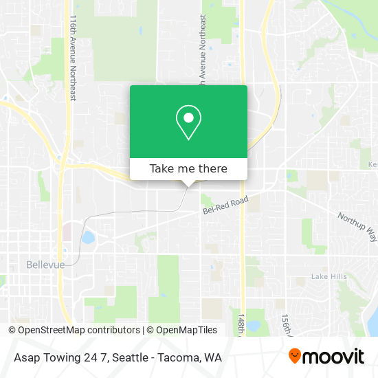 Asap Towing 24 7 map