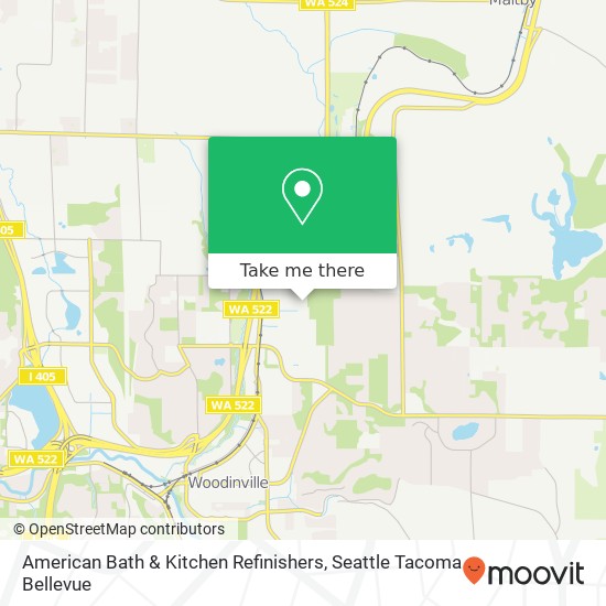 Mapa de American Bath & Kitchen Refinishers, 20150 144th Ave NE