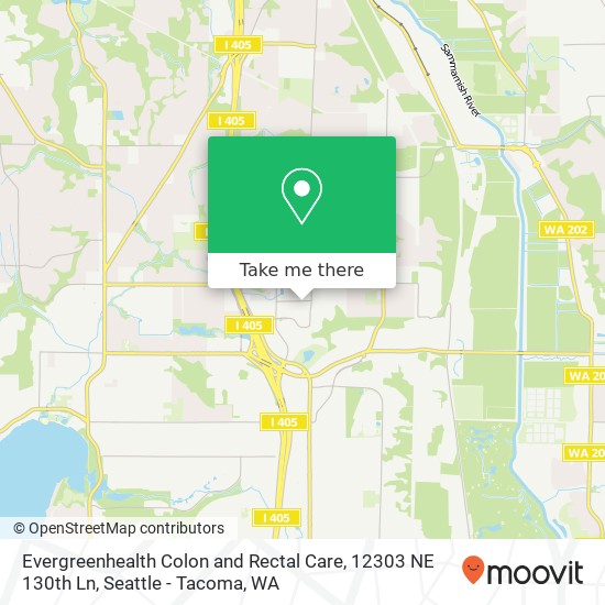 Mapa de Evergreenhealth Colon and Rectal Care, 12303 NE 130th Ln