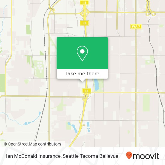 Ian McDonald Insurance, Tacoma Mall Blvd map