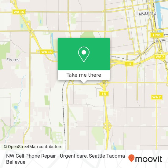 Mapa de NW Cell Phone Repair - Urgenticare, 2913 S 38th St