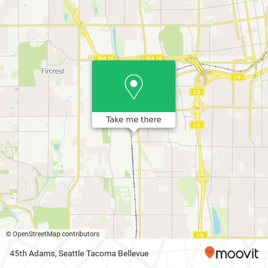 Mapa de 45th Adams, Tacoma, WA 98409