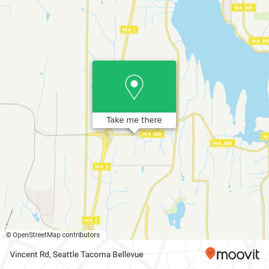 Mapa de Vincent Rd, Poulsbo, WA 98370