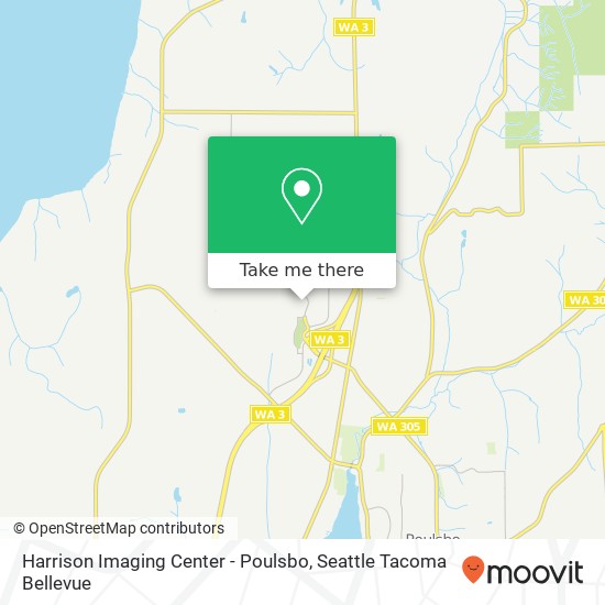 Mapa de Harrison Imaging Center - Poulsbo, 22180 Olympic College Way NW