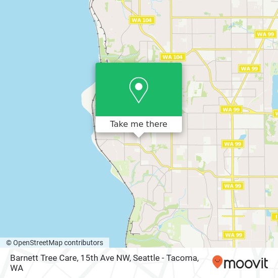 Mapa de Barnett Tree Care, 15th Ave NW