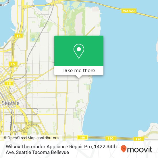 Mapa de Wilcox Thermador Appliance Repair Pro, 1422 34th Ave