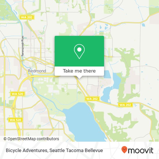 Mapa de Bicycle Adventures, 18047 NE 68th St