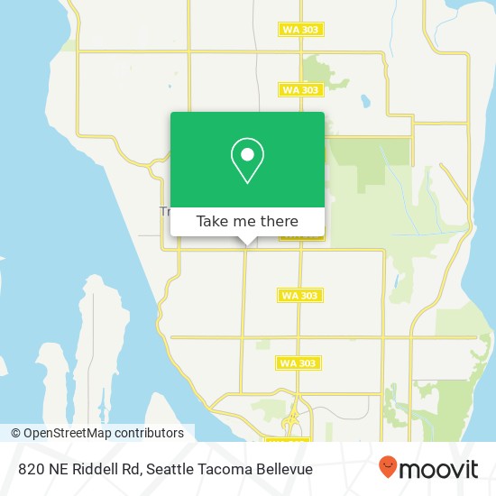 Mapa de 820 NE Riddell Rd, Bremerton, WA 98310