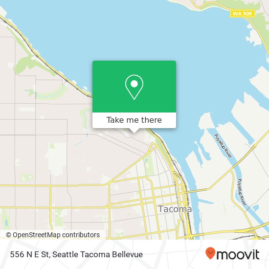 Mapa de 556 N E St, Tacoma, WA 98403