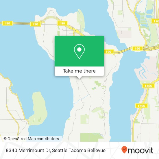 Mapa de 8340 Merrimount Dr, Mercer Island, WA 98040