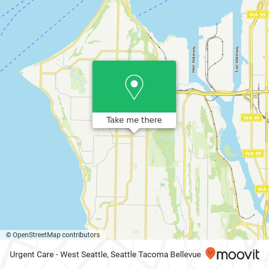 Urgent Care - West Seattle, 4550 Fauntleroy Way SW map