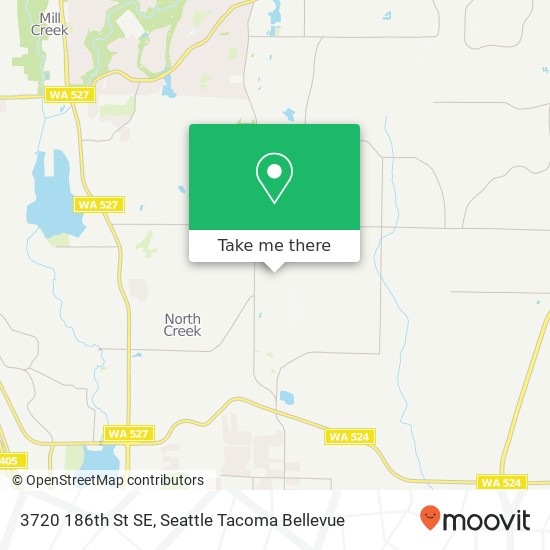 Mapa de 3720 186th St SE, Bothell, WA 98012