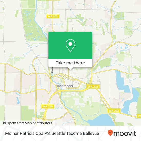 Mapa de Molnar Patricia Cpa PS, 8250 165th Ave NE