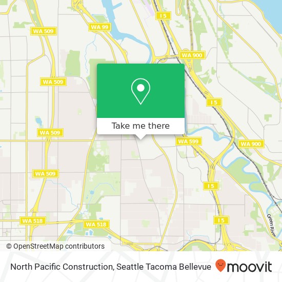 North Pacific Construction, S 128th St map