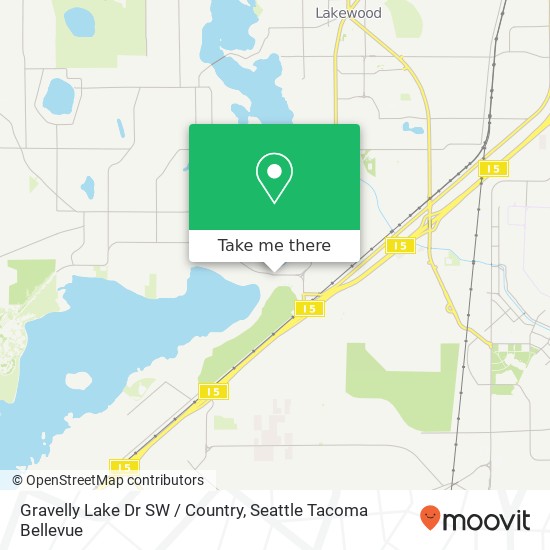 Gravelly Lake Dr SW / Country, Lakewood, WA 98498 map