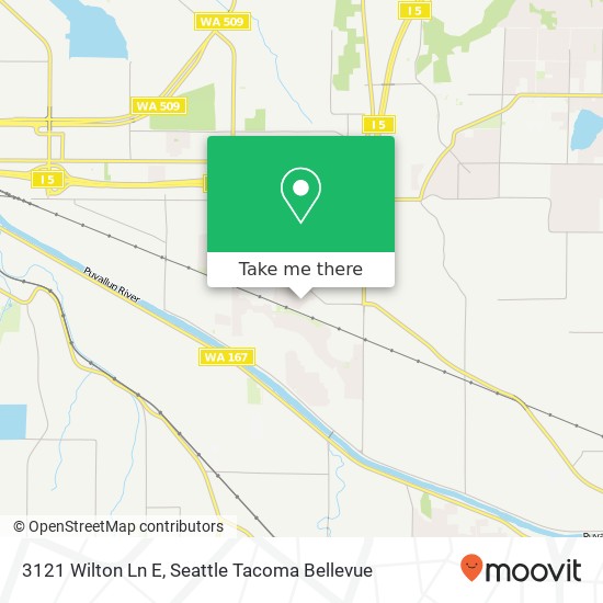 Mapa de 3121 Wilton Ln E, Fife, WA 98424