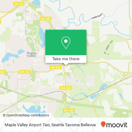 Maple Valley Airport Taxi map