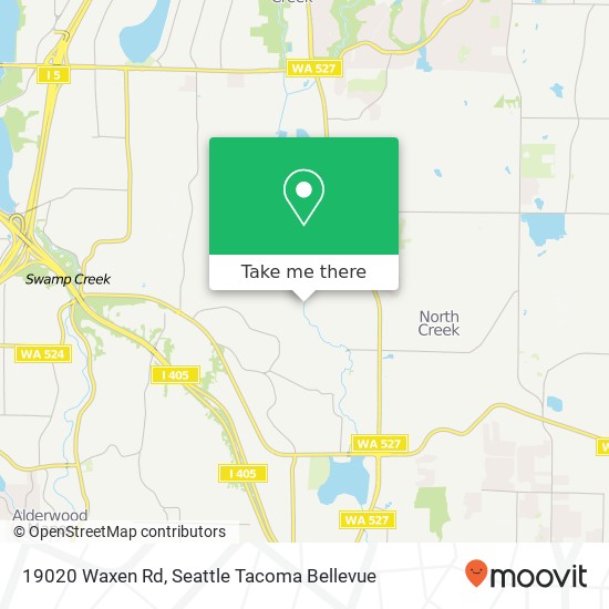 Mapa de 19020 Waxen Rd, Bothell, WA 98012